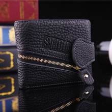 Hot Sale men s genuine leather wallet fashion designer brand busness casual with coin pocket purse