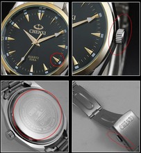 2015 Gold and silver stainless steel bracelet Casual luxury watches men s fashion wristwatches brand men