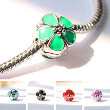 1pcs 925 Silver flower Safety Stopper European Beads High quality Fit pandora Charms Bracelets necklaces pendants