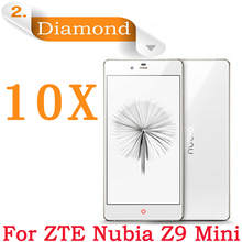 10X 5.0″ FHD ZTE Nubia Z9 Mini Cell Phone Diamond Protective Film Flashing Bling Screen Film ZTE Nubia Z9 Mini Screen Protector