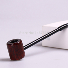 Hand held straight Natural wooden tobacco smoking pipe Filter Cigarette holder ZB-512