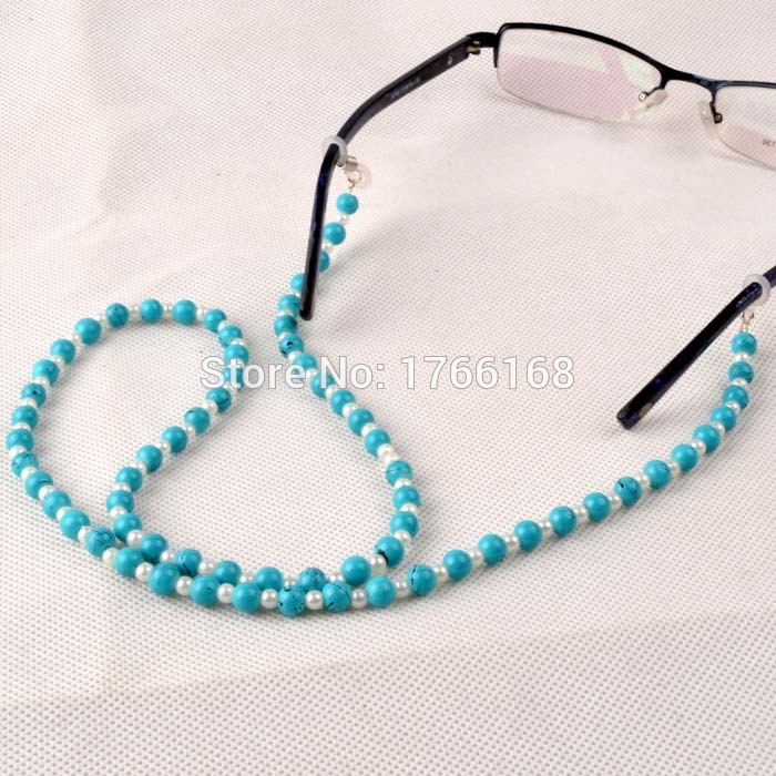Blue Beaded Eyewear Cord Reading Glass Neck Strap Eyeglass Holder Red Cord Glasses Strap Eyewear Accessories