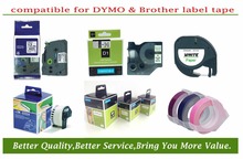 40pcs of compatible 1/2″mmX23’dymo label printer d1 label tapes 12mm black on white tape 45013