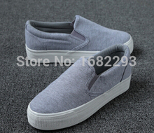 Free shipping 2015 to help low canvas shoes shallow mouth striped female of wind tide lazy