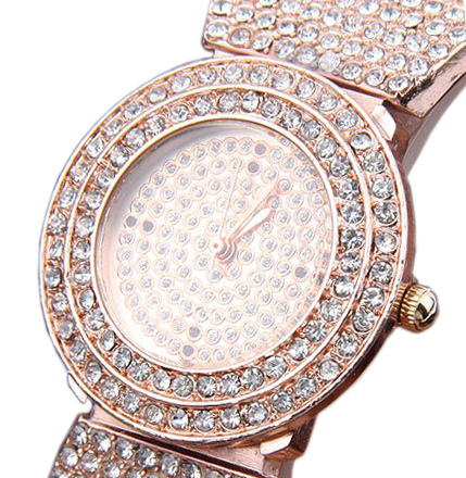 New Fashion Luxury Full Rhinestone Rose Gold Female Watch For Sale For Women High Quality Factory