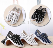 Free shipping 2015 to help low canvas shoes shallow mouth striped female of wind tide lazy