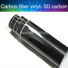 60 x33ft 2015 New coming 1 52 x 10m Premium High Glossy 5D Carbon Fiber Vinyl