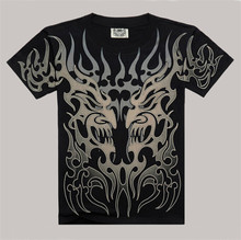 2015 Summer Men Clothes 3D T Shirt Devil Pattern Cotton Streetwear Short Sleeve Shirts EUrope Size S-XXXL MT049