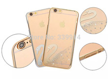2015 hot Cell Phone Cases Mobile Electroplated PC Cover With Rhinestone Diamond Mobile Phone Accessories for