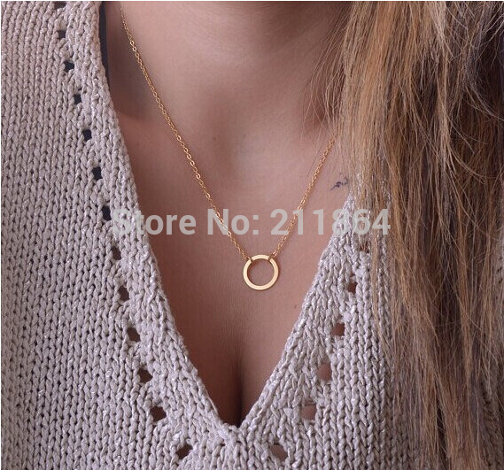 NK602 Hot Selling 2015 New Fashion Jewelry Cheap Hollow Simple Metal Pendamts Necklace For Wedding Women