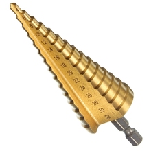 4-32mm Pagoda Shape HSS Hex Shank Pagoda Metal Steel Step Drill Bit Hole Cutter Cut Tool A Single Pack