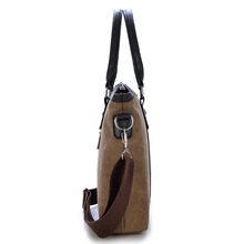 NEW 2015 Men s Vintage Canvas Leather School Shoulder Bag Computer laptop Bag Satchel