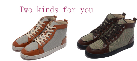 High quality Fashion Sneaker Mens Flat Spike Sneakers men red Sole shoes Outlet Cheap Sale real