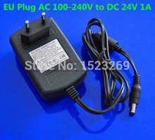 10PCS EU Plug AC 100-240V to DC 24V 1A Switching Power Supply Converter Adapter For LED Strip Wireless Cameras  Video 5.5*2.1mm