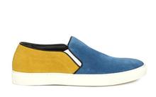 Best selling yellow and blue color elastic band women flats with mcq shoes genuine Leather fashion