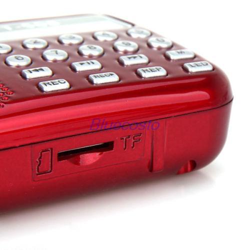 Red Fashion Lady Student FM Radio Receiver MP3 Music Player Speaker Supported USB Disk TF Card