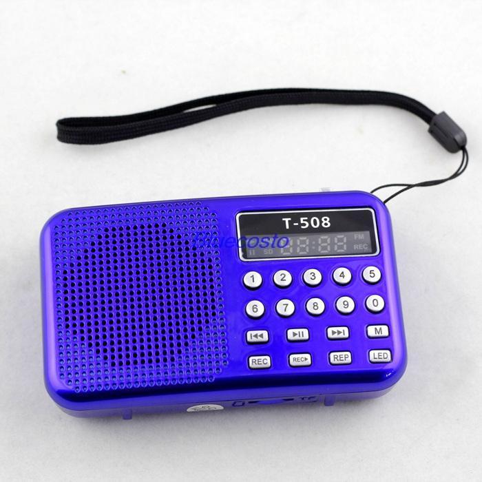 Red Fashion Lady Student FM Radio Receiver MP3 Music Player Speaker Supported USB Disk TF Card
