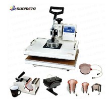 DHL free shipping 8 in 1 combo mug heat press machine durable quality t-shirts heat transfer machine flat printing machine