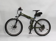 Final Clearance Electric Bike 36V 350W Electric Bicycle Green Color, Foldable Frame with 36V 12Ah Seatpost Lithium Battery