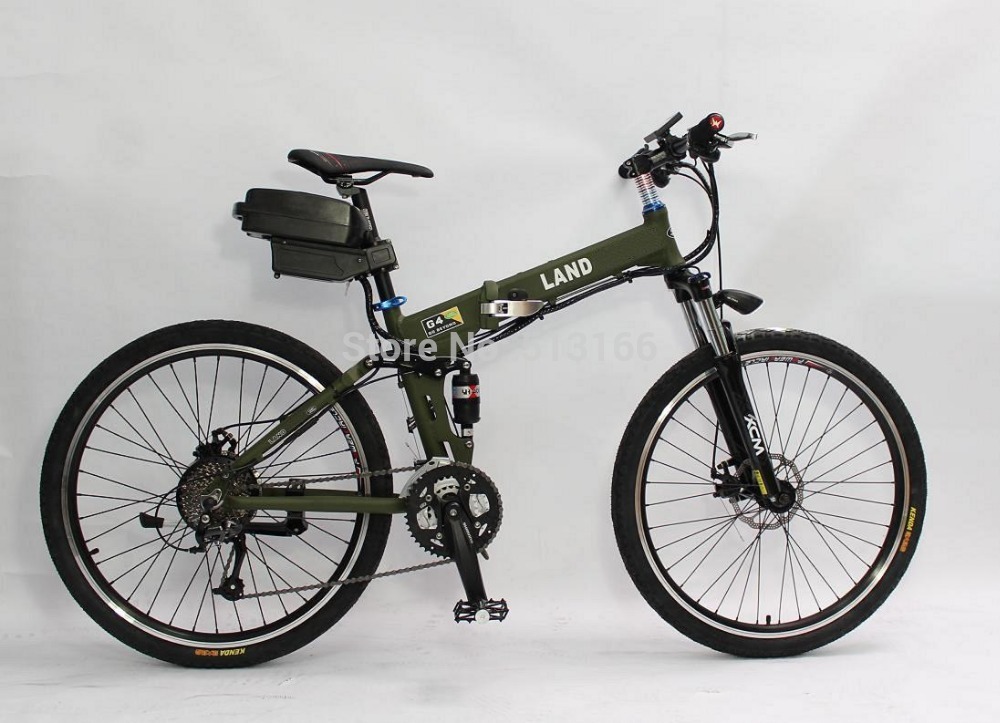 Final Clearance Electric Bike 36V 350W Electric Bicycle Green Color Foldable Frame with 36V 12Ah Seatpost