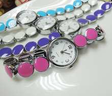 2015 Fashion New Retro High Quality Women Jewelry Wristwatch Discs Strung Watchband Five Colors For Choose