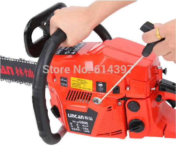 lincan 5900 Professional wood cutter chainsaw 45cc Gasoline saw Maximum power speed 8500 rpm CDI bar
