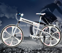 Mountain bike 26 inch suspension wheel integrated mountain bike double disc brake aluminum alloy folding ten-speed bicycle