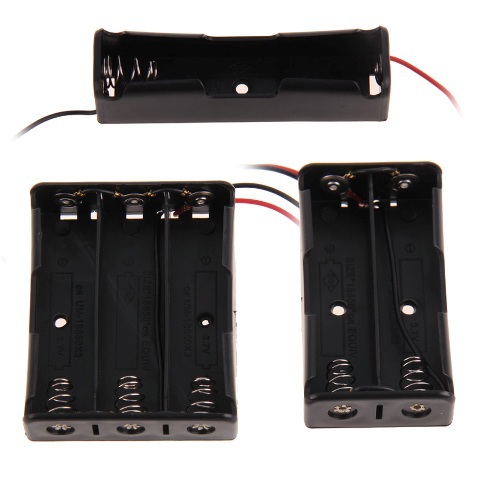 FREE SHIPPING  5 Pcs New 18650 Battery 3 7V Clip Holder Box Case Black With
