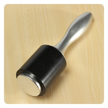 Aluminum Handle Leather Tool Hammer Beveling Use Hammer  Craft Durable black
