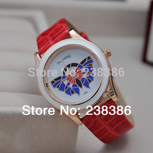 TGJW085 Vintage Jewelry High quality trendy Wonmen s Butterfly Watch with PU Strap Watches 