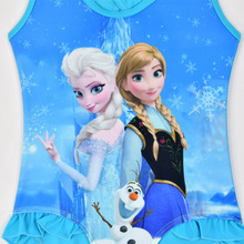 Girls Swimwear Anna Elsa Olaf Bikini Swimsuit Kids Ruffled Swimming Suit For Girl Children Bathing Suit