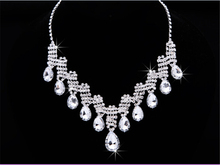 2015 new fashion Jewelry sets beautiful Bride Crown Bridal Necklace 3pcs Suit Marriage Accessories SILVER earrings