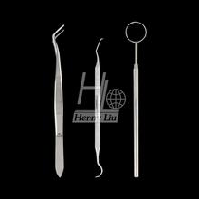 1set Stainless Steel Dental Mirror Probe Plier Tweezers Teeth Tooth Clean Hygiene Kit