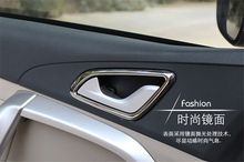 For Chery Tiggo 5 interior frame door handle ring decoration sticker ABS Chrome trim auto parts 4pcs per set