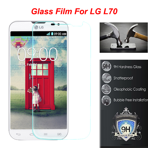 0 26mm 2 5D Premium Protective Tempered Glass film for LG Optimus L70 D320 D325 Screen