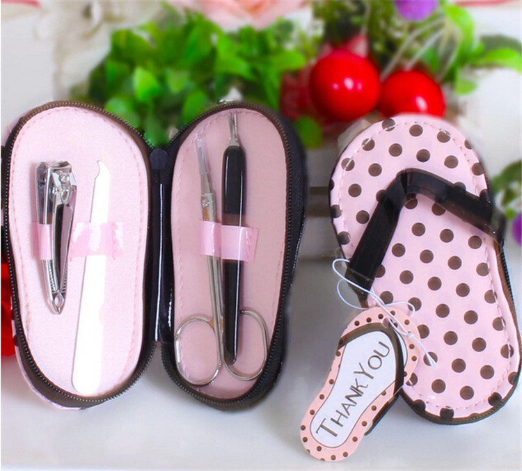Cute for sets 10 Polka nail  Pink Slippers Purse Creative slippers kits  purse  Shaped