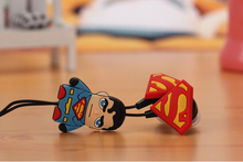 2015 New Cartoon Super man Cute Wired In-Ear Headset Earphone for Smart Phone.PSP.Computer MP3 MP4 MP5
