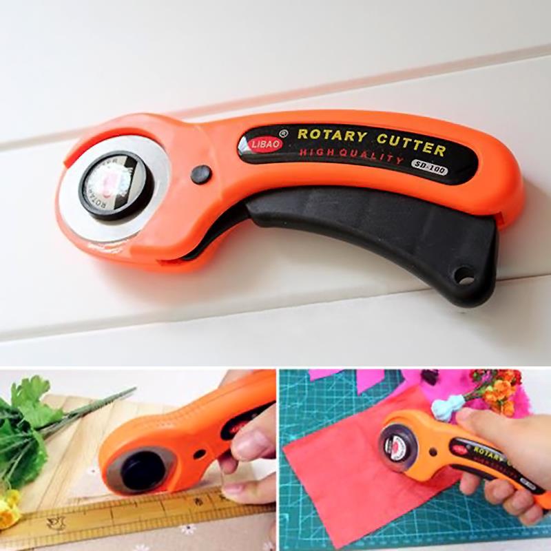 1pc Orange rotary cutter 45mm diameter Patchwork cutter tool for easy cutting fabric needlewrok tool crafts