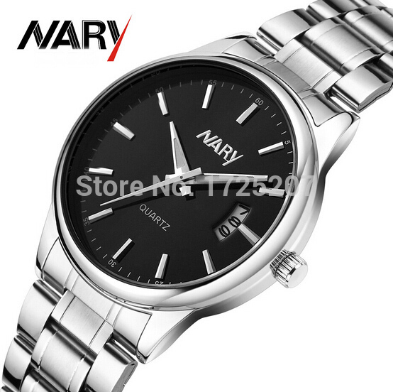 Wrist watches men luxury brand men wristwatch NARY Japan Movement Quartz watch stainless steel watch men