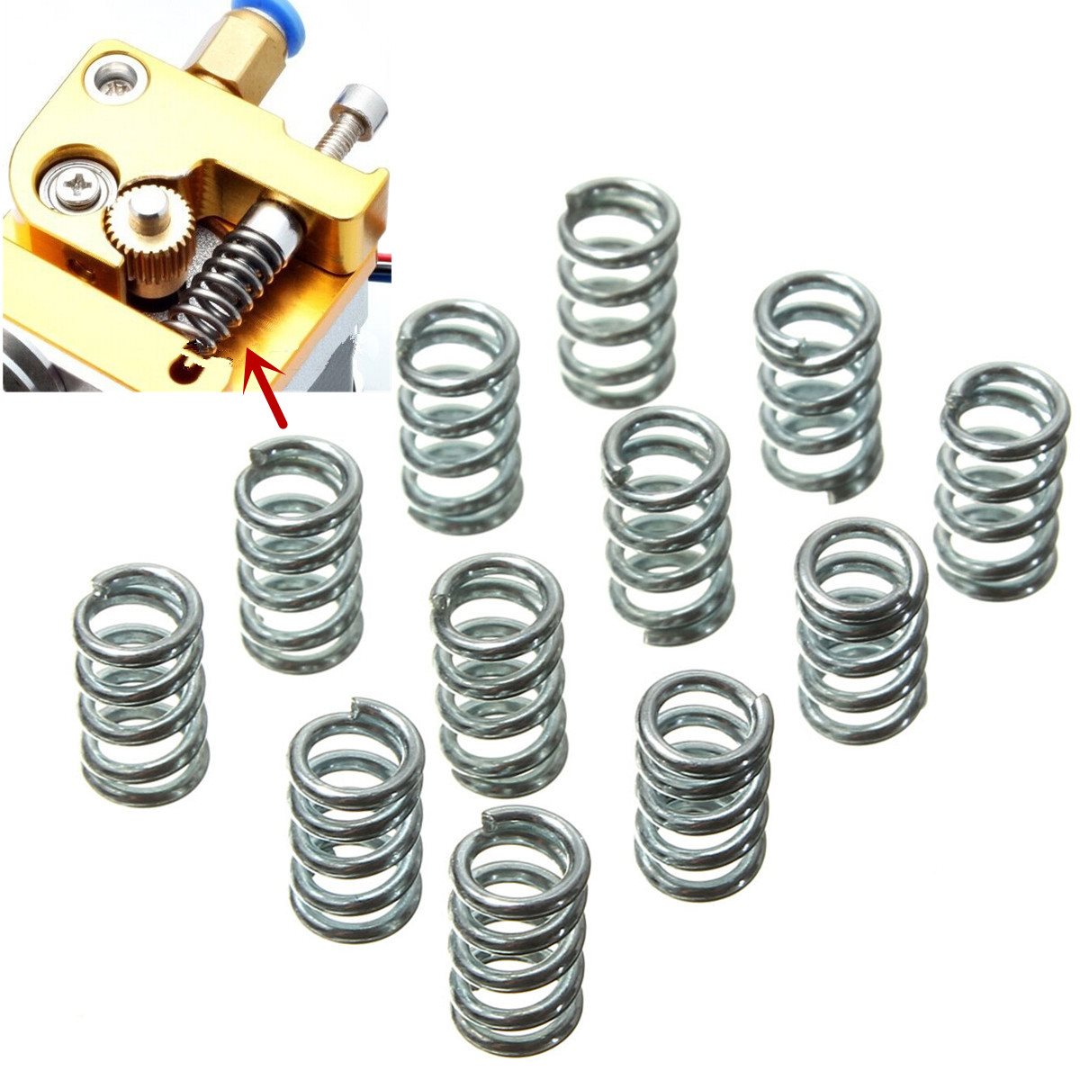 Запчасти для принтера Brand New 12pcs/lot 8 Reprap Prusa 3D Extruder Springs запчасти для принтера xy 12v40w reprap 12v 40w cnc 3d prusa 3d printer prusa mendel