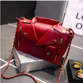 100% Real Genuine Leather Women Bags Chain One Shoulder Small Bag