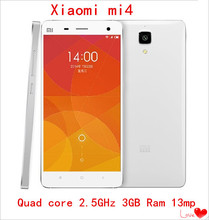 Original Xiaomi Mi4 M4 4G FDD LTE Mobile Phone Qualcomm Quad Core 3GB   RAM 5.0 Inch 1080P IPS 13MP Android 4.4 MIUI 6 Smartphon