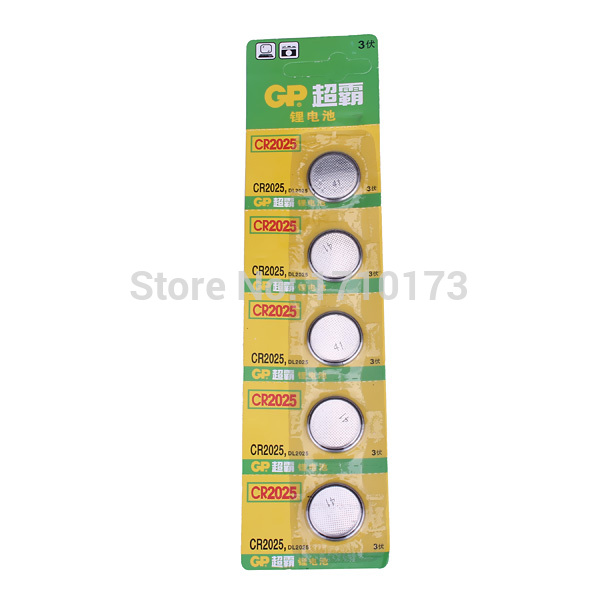 Brand New High Quality 5PCS GP CR 2025 Cell Button Coin Battery Watch 3V Toys