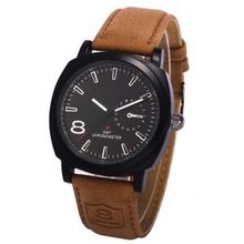 2015 New Fashion Business Quartz Watch Men Sport Watches Brand Military Watch Men Corium Leather Strap army Wristwatches jewelry