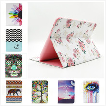 Fashion Flower Cartoon Animal Owl with Card Slot PU Leather Stand Flip Cover Case for Samsung Galaxy Tab 4 10.1 T530 T531 T535