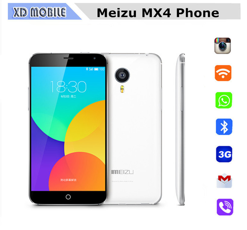 Original Meizu MX4 Smartphone 4G LTE Octa Core 5 36 IPS 20 7MP MTK6595 2GB RAM