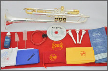 Free Shipping Bach LT180S-72 Trumpet gold key gold silveriness small silver plated surface silver brass instruments Bb trumpet(China (Mainland))