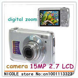 15MP 2 7 TFT ZOOM SHOT Anti Shake digital camera 3X digital zoom free shipping tracking