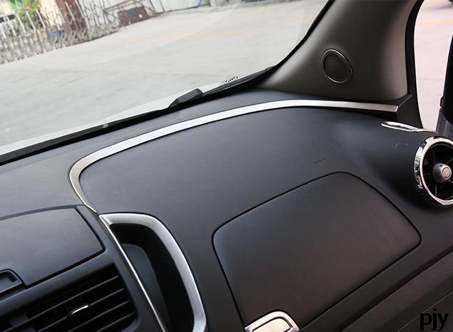 High quality Car Center console Stainless steel trim Console dashborad decorations 2pcs for Chevrolet Trax 2014