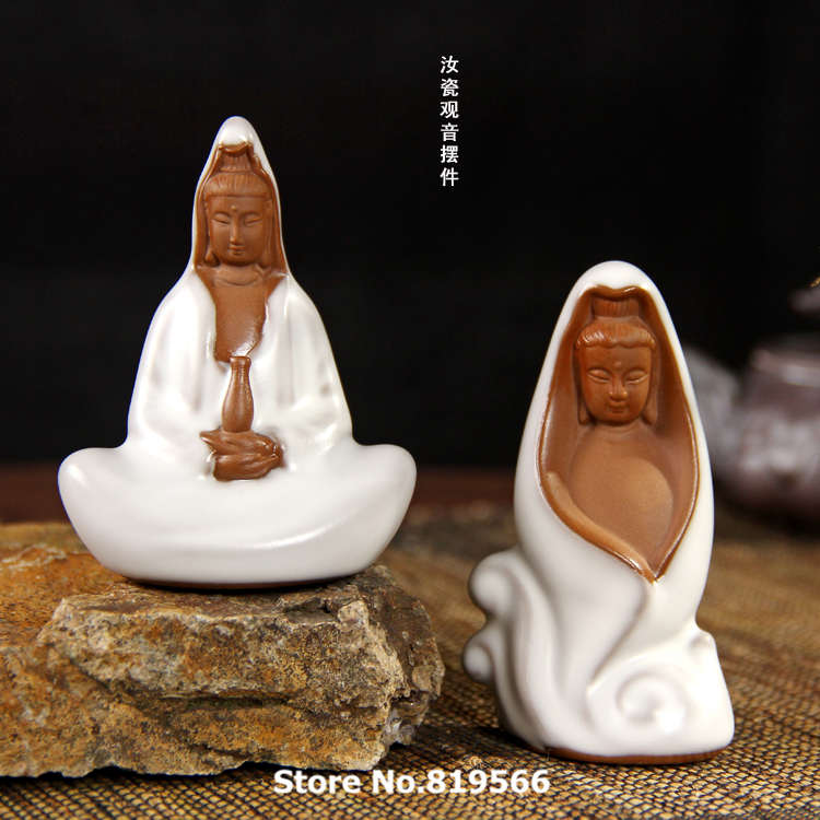 New 2015 Chinese Kwun Yam Ceramic Tea Toy Kung Fu Tea Set Pet Guanyin Decoration Accessories